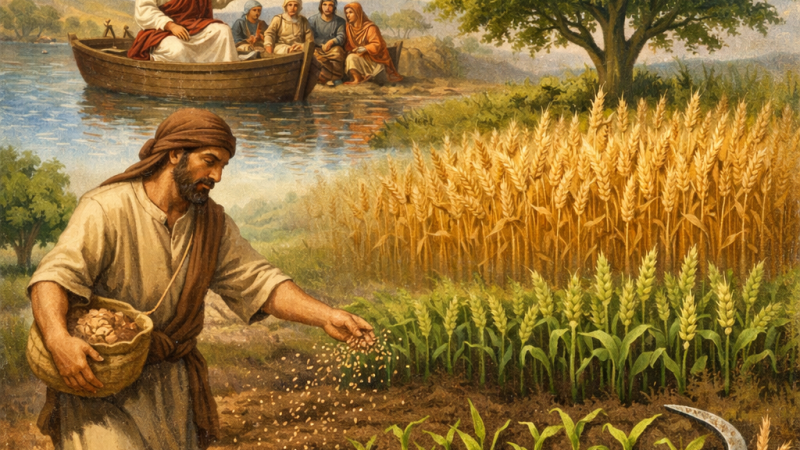 PERUMPAMAAN TENTANG BENIH YANG TUMBUH  DAN PERUMPAMAAN TENTANG BIJI SESAWI. 