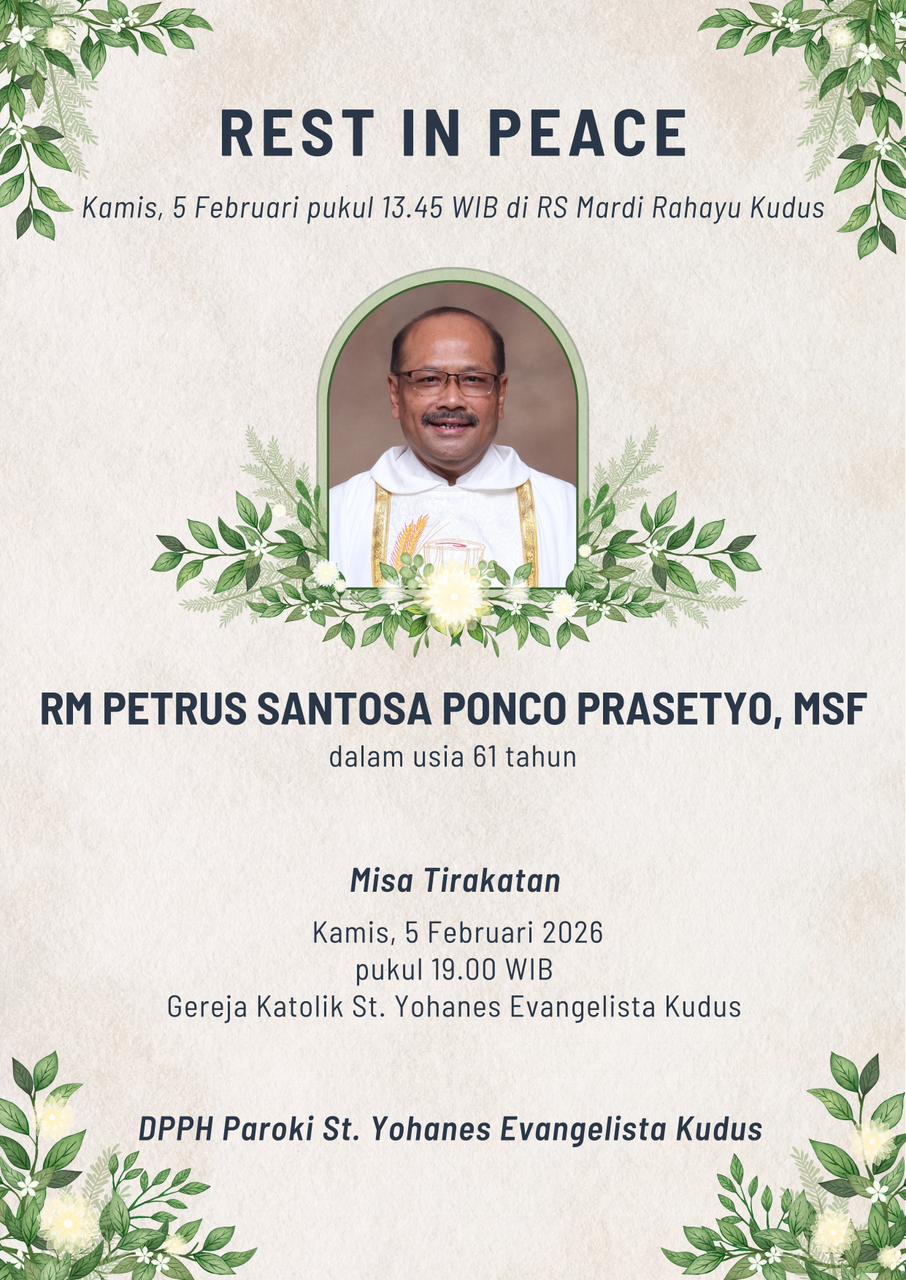 In Memoriam Rama Petrus Santosa Ponco Prasetyo, MSF: Sebuah Refleksi tentang Bimbingan dan Kepercayaan